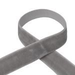 Лента бархатная (тесьма) эластичная 20.0 мм / 16.5±0.5 метра, №604 (16-5101) серый, Blitz VRE-20