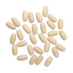 Бусины дерево 15х8 мм неокрашенные, овальные, 30 шт