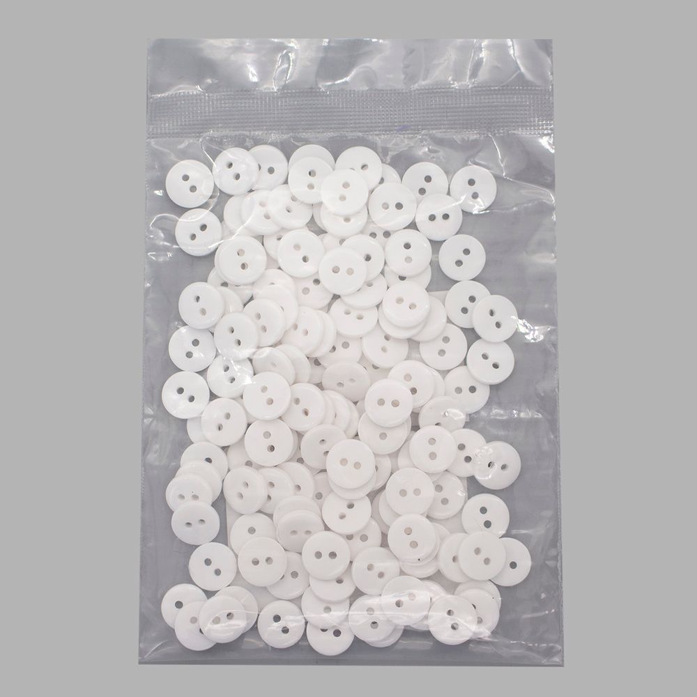 Пуговицы 2 прокола 18L (11мм) (s.white (белый)), CX-K-22, 144 шт