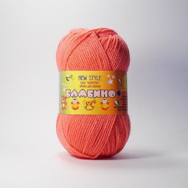 Пряжа Камтекс Бамбино / уп.10 мот. по 50 г, 150 м, цв.116 неон