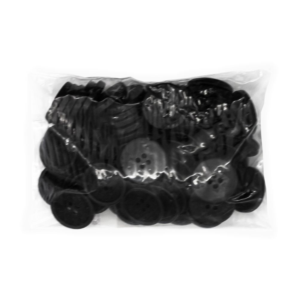 Пуговицы 4 прокола 36L (23мм), (Blk-200 (черный)), 72 шт