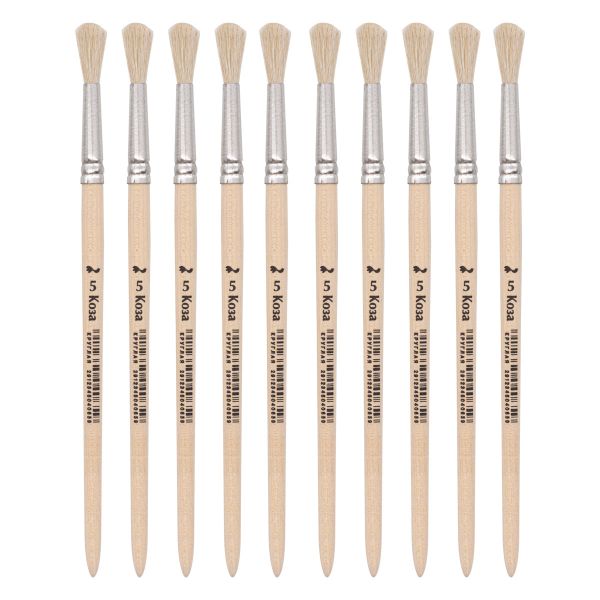 Кисть коза школьная №5,10 шт