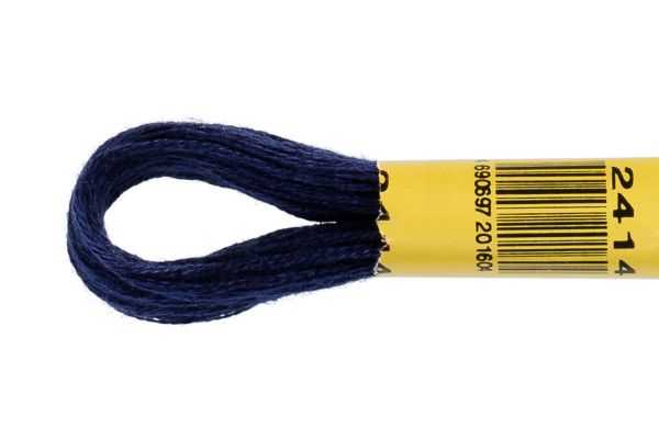 Мулине ПНК им.Кирова цв.2414(181) т.синий, 24 мотка по 8 метров