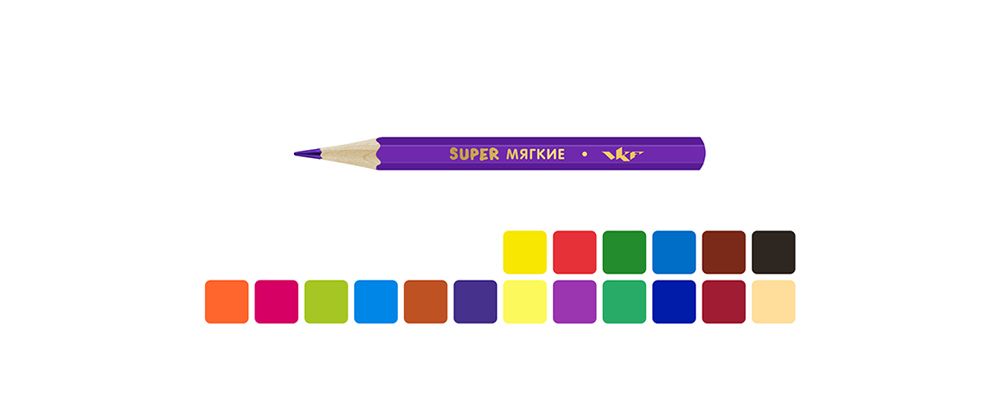 Набор цветных карандашей, короткие Львенок SCP-2018 заточенный 8х18 цв, Набор цветных карандашей, короткие Львенок SCP-2018 заточенный 8х18 цв, ВКФ SCP-2018