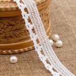 Кружево вязаное (тесьма) 24 мм, белый, 13.71 м