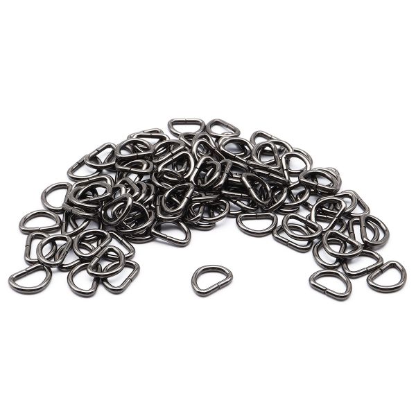 Полукольцо сварное металл внутр. 10 мм (внешн. 14х11.5 мм, ⌀2 мм), 100 шт, черный никель