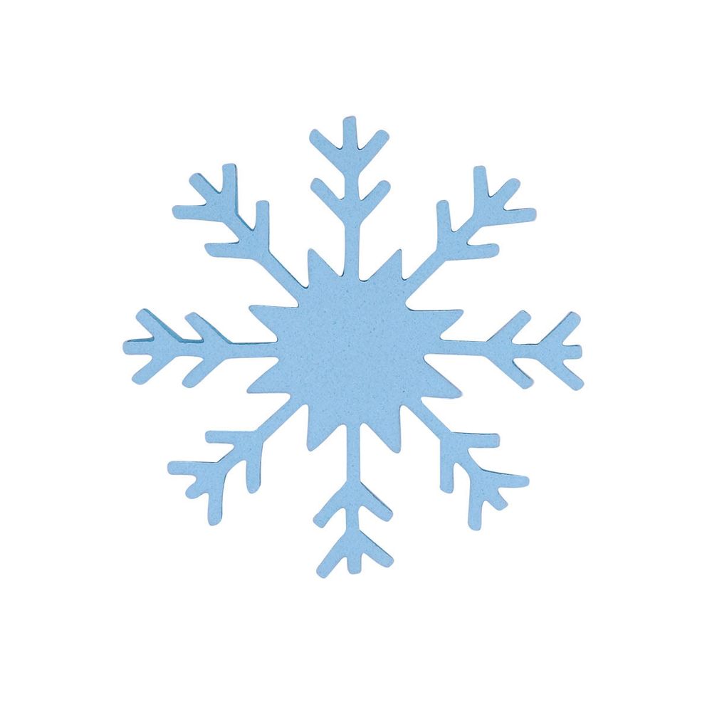Заготовка из фоамирана Снежинка, 5х5 см,10шт (2 голубой), фом17-2