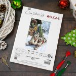 Набор для вышивания нитками Luca-S B722, Волшебство Северной зимы 32х48см