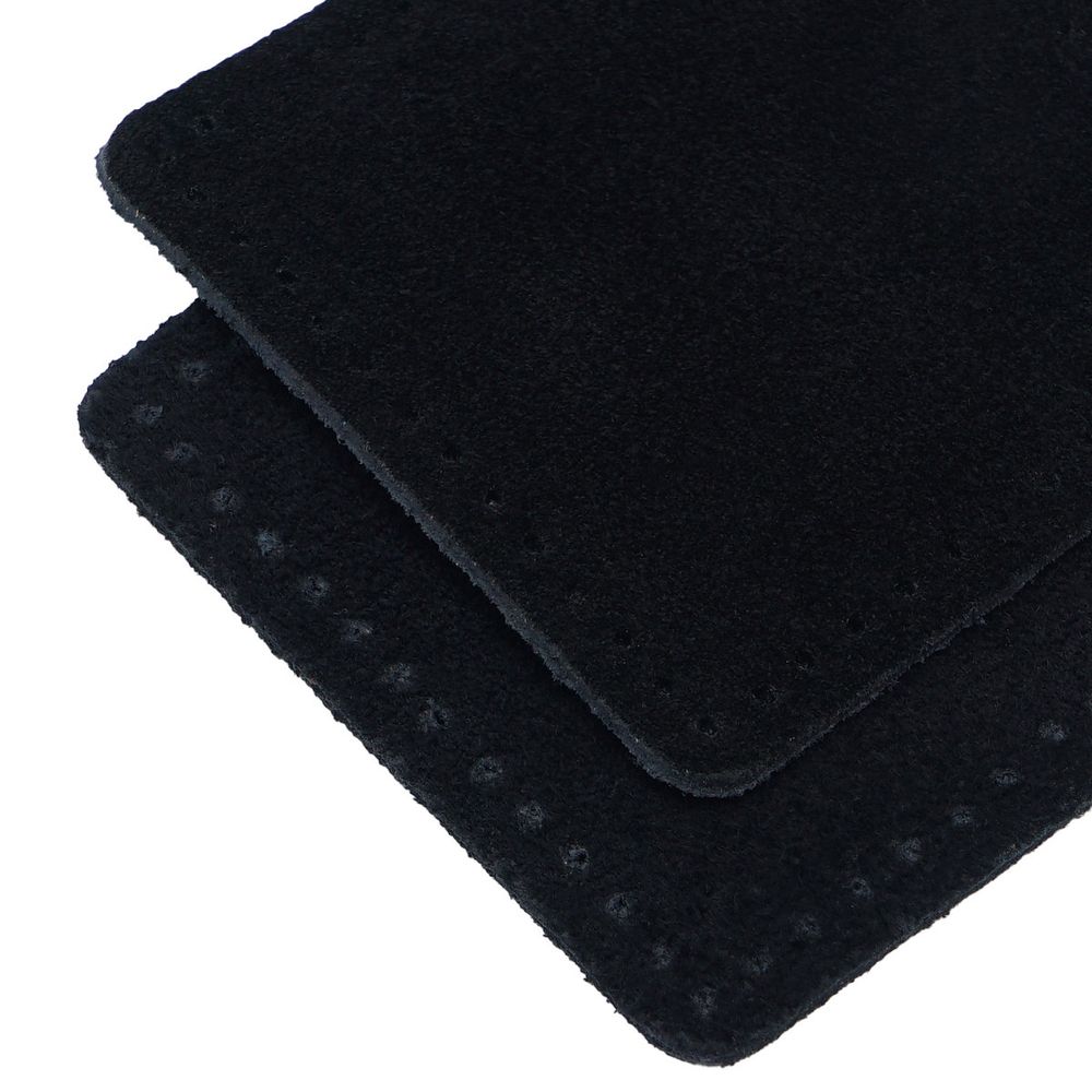 Заплатки пришивные из замши, квадрат 6см с перфорацией, 2 шт, 100% кожа, 20 черный, 59112