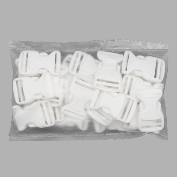 Фастекс (пряжка трезубец) пластик 20 мм, 20 шт, белый