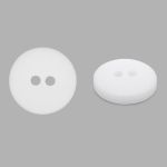 Пуговицы на 2 прокола 18L (11мм), пластик (White (белый)), CR-K18M, 144 шт