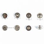 Кнопка Альфа (S-образная) ⌀10.0 мм, ≈100 шт, сталь, никель, BIG