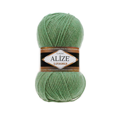 Пряжа Alize (Ализе) Lana Gold / уп.5 мот. по 100 г, 240м, 180 серебряная сосна А