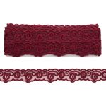 Кружево на сетке 23 мм, 6,8 м ±4 см, 112 бордовый