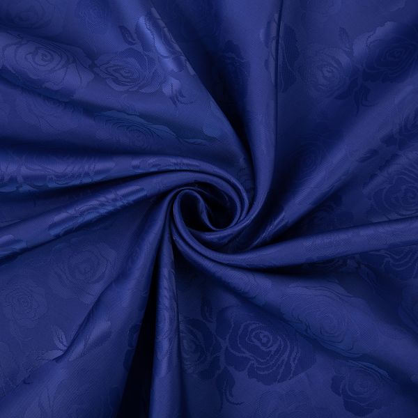 Ткань подкладочная (таффета) с рисунком 96 г/м², 100х145 см, 129 васильковый (розы), Gamma JTR