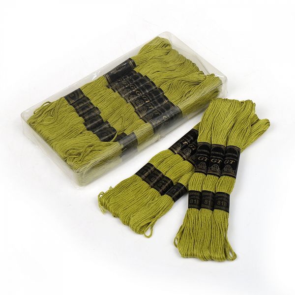 Мулине Ideal, цв.818 гр.зеленый, 24 мотка по 8 метров