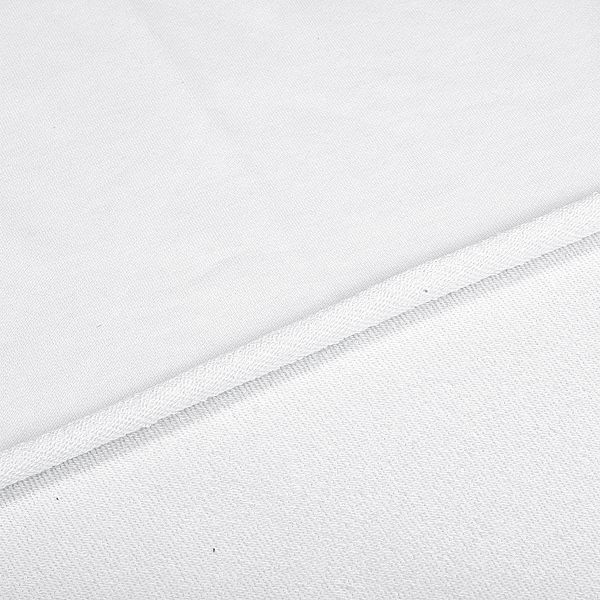 Футер 3-нитка петля гладкокрашеный диагональ 310 г/м², 65% х/б, 35% п/э, 180 см, цв. белый, 6м
