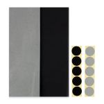 Бумага тишью 50х70 см, 5 шт, 10 л, 06 черный/серый, Stilerra TPA-04