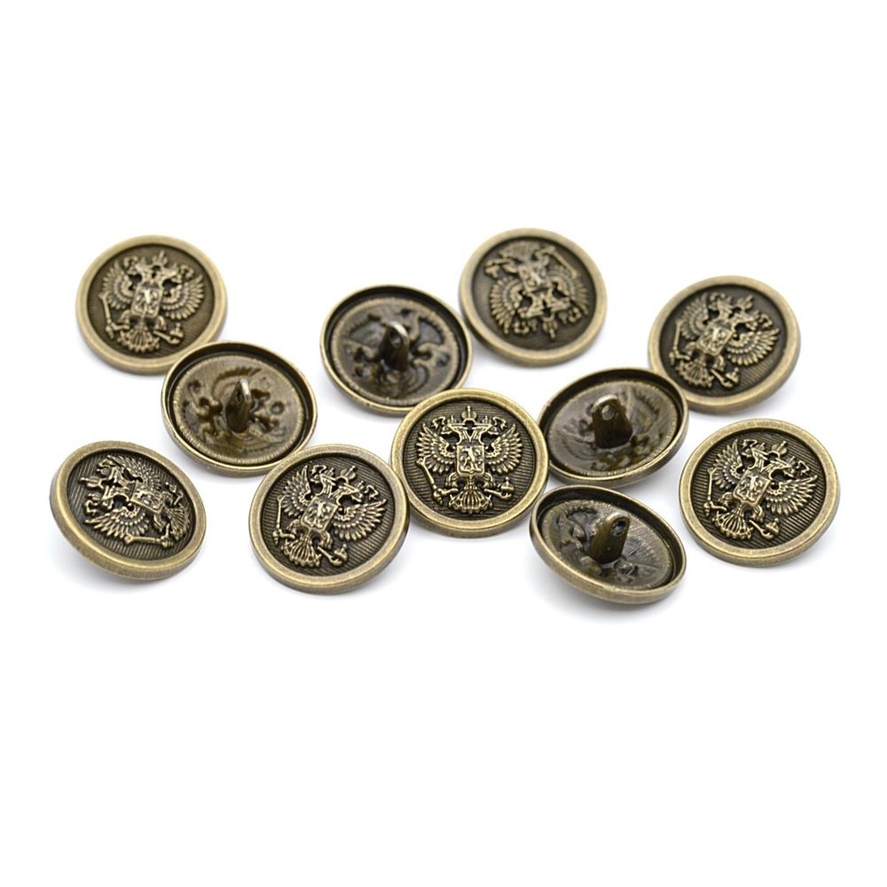 Пуговицы на ножке 36L (23мм), металл (bronze (бронза)), 12 шт, ME354