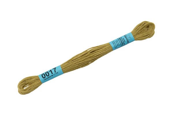 Мулине Gamma 100% хлопок, цв.0017 св.оливковый, 24 мотка по 8 метров