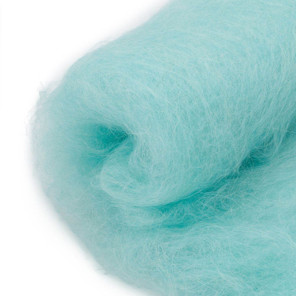Шерсть для валяния Ангорка для творчества 100 г, 023 св. бирюза, Камтекс