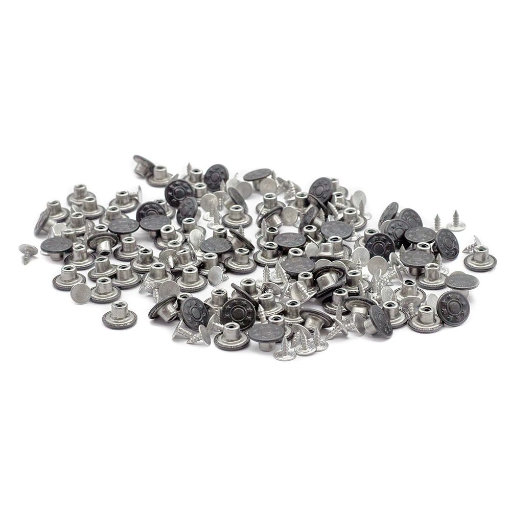 Пуговицы джинсовые ⌀14 мм, фиксированная ножка, сталь, 8 звезд, оксид, 100 шт, New Star