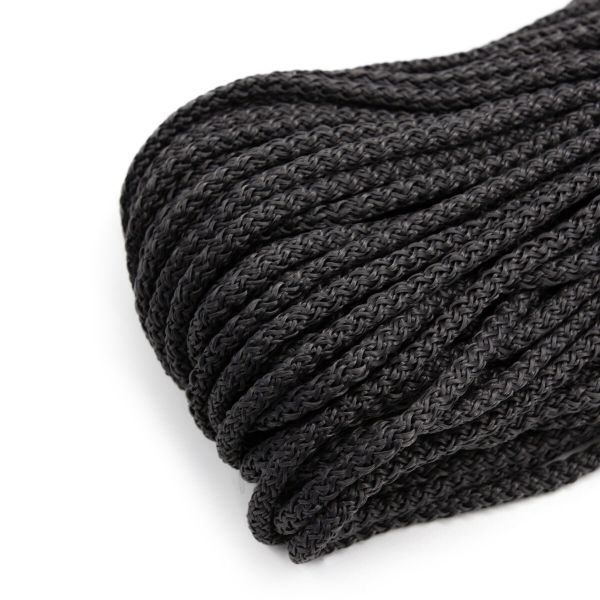 Шнур полипропилен круглый вязаный ⌀6.0 мм / 100 метров, 6-14 т.серый