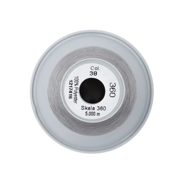 Нитки некрученые бондированные Gutermann Skala 360, 5000м, 749591, 038 светло-серый, 1 катушка