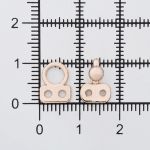 Крючки пришивные декоративные 17х6 мм, gold, 10 шт