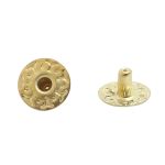 Кнопка Альфа (S-образная) ⌀10.0 мм, ≈144 шт, СТАЛЬ, золото, NEW STAR