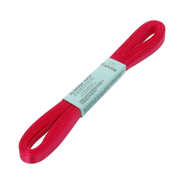 Лента атласная 1-сторонняя 6.0 мм / 10 шт по 5.4 метра, №028 лиловый, Gamma AL-6P