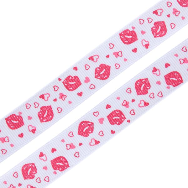 Лента репсовая (в рубчик) Губки, 15 мм, 3м, белый