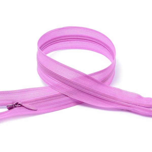 Молния потайная (скрытая) Т3 (3 мм) 1 зам., н/раз., 50 см, цв.F172 св.сиреневый уп.50 шт