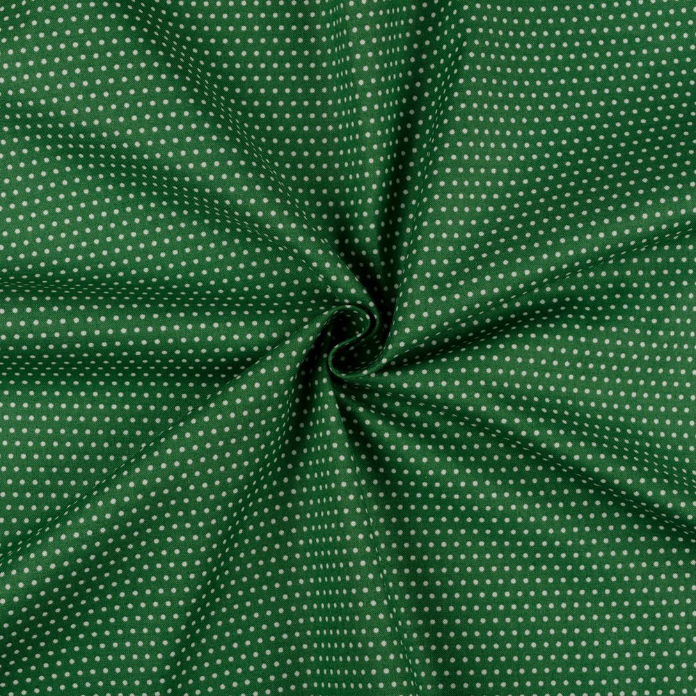 Ткань для пэчворка Peppy Бабушкин сундучок, отрез 50х55 см, 140 г/м², БС-23 кр.горох я.зеленый, Peppy