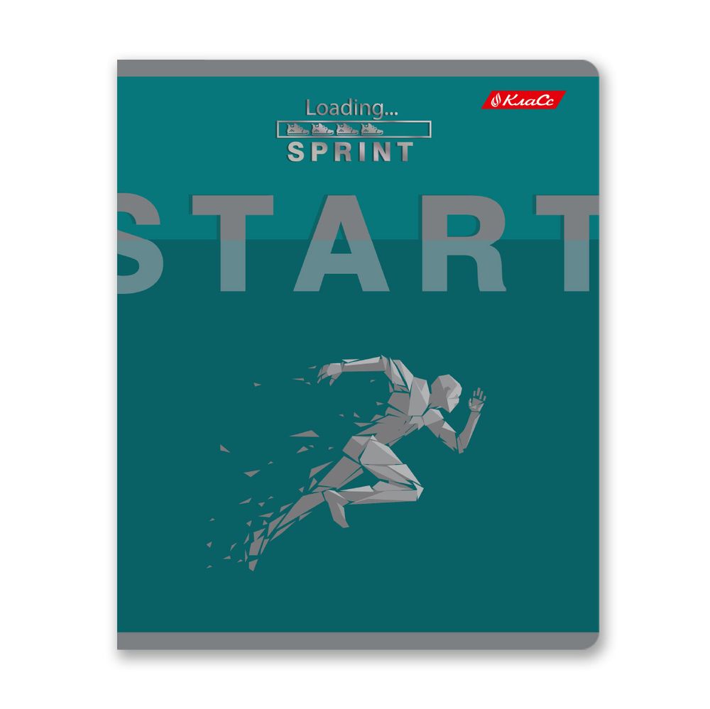 Тетрадь ученическая общая, глянцевая ламинация, A5+ 48 л. на скобе 65 г/м², белизна 100%, 10 шт, линия в термоусадочной пленке, 000758 Не сдавайся!, Светоч 48ТЕТл-004