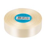 Лента атласная 1-сторонняя 25.0 мм / 33±2 метра, №008 кремовый, в термоплёнке, Gamma