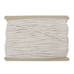 Шнур витой ⌀5.0 мм / 50 метров, вискоза, 90/23 белый