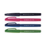 Набор Brush Pen в картоне, 4 цвета от 0.2 мм, 4 цв. кисть, SES15-4, Pentel