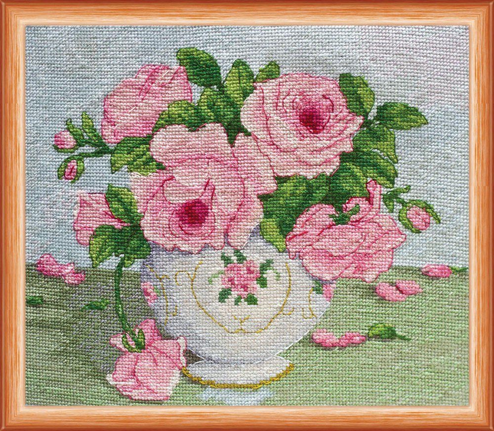 Абрис Арт, Розовые Цветы 20,5х16,5 см