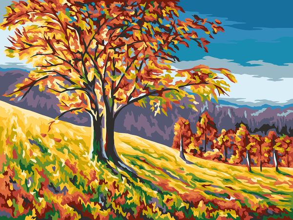 Картина по номерам Фрея PKZ/PM-070, Разноцветная осень, (на картоне) 40х30 см