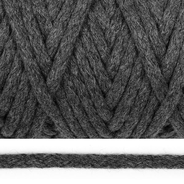 Шнур круглый х/б ⌀5.0 мм / 50 метров, 2203 т.серый