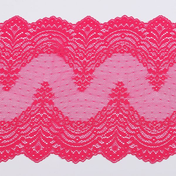 Кружево бельевое эластичное 230 мм / 10 м, 8036, цв.F144 розовый, Kruzhevo