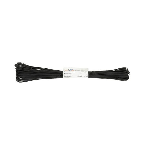 Шнур сутажный ⌀1.8 мм / 20 метров, черный, Gamma 1с13