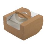 Коробка для мини-торта 14х14х8 см, крафт, S-Chief CBC-014