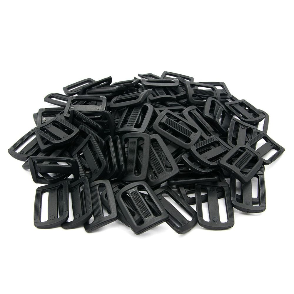 Пряжка, ПА, черный, 25 мм, 100 шт