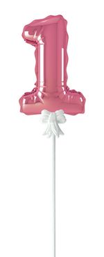 Шар самодув Цифра, 5 шт, (1), розовый, Boomzee FBZ-06