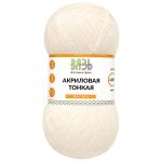 Пряжа Вязь Акриловая тонкая / уп.3 мот. по 100 г, 360 м, 001 белый