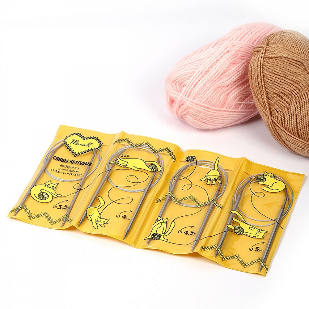 Набор круговых спиц Maxwell Gold 4 шт длина 80см 3.5-4-4.5-5мм