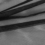 Фатин стрейч крупная сетка 160 см / 45.72 метров, TBY.ST.160.BL, цв.черный