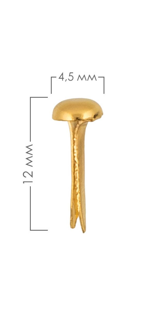Набор брадсов 4.5х12 мм, 30 шт, 03 золото, Mr.Painter BRD08